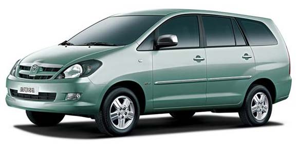Toyota Innova car with indian driver